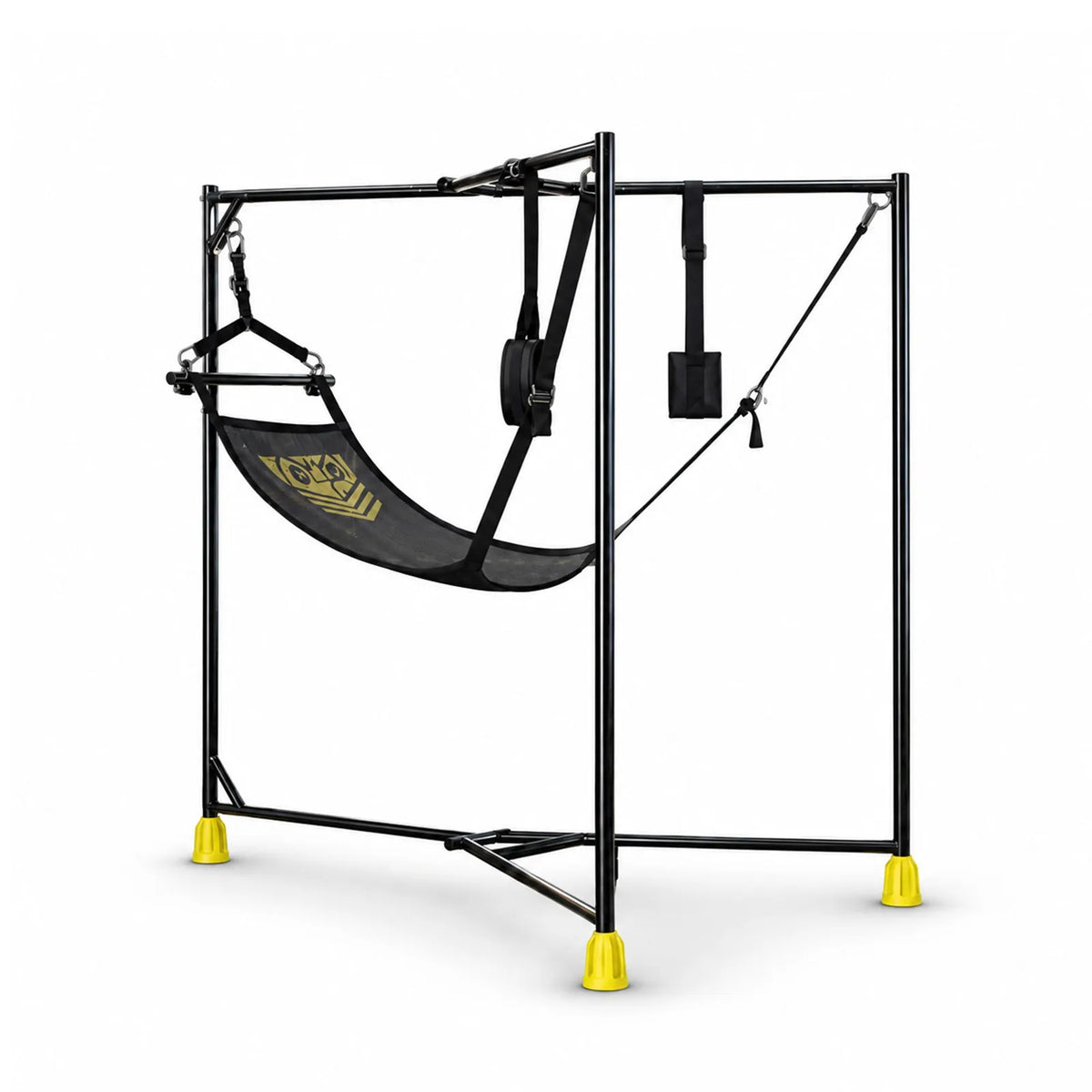 Hammock Hangar Mesh Sex Sling and steel stand on a white background, Fort Troff