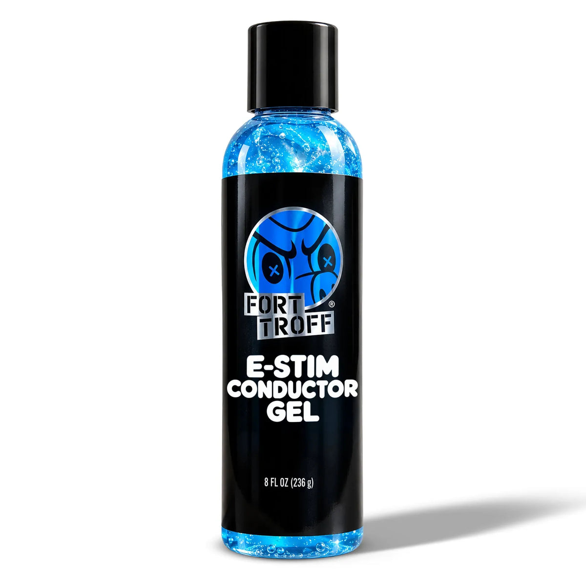 E-Stim Conductor Gel 8 fl oz bottle on a white background, Fort Troff