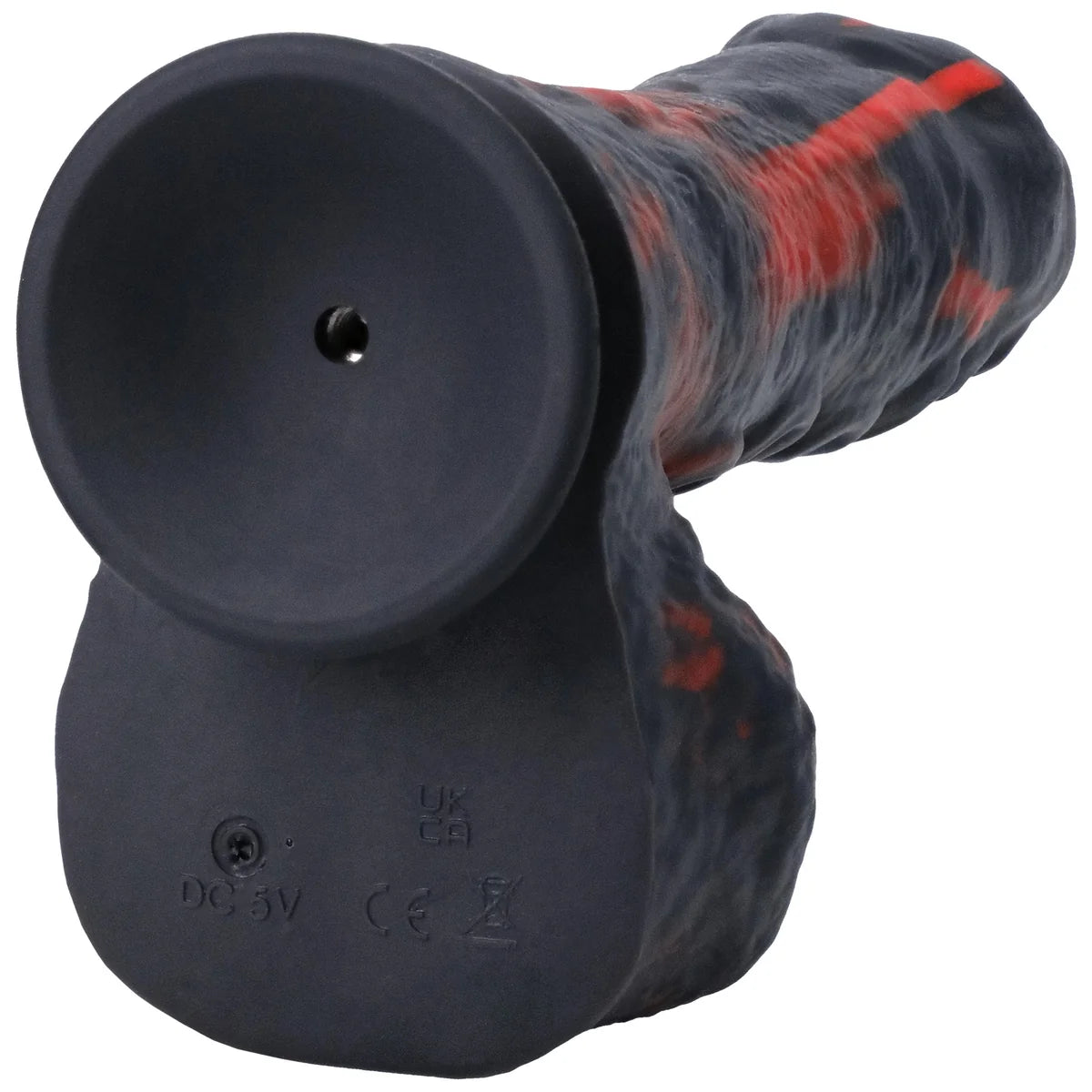 Tendril Thruster Red suction cup base underside with charging port, Fort Troff
