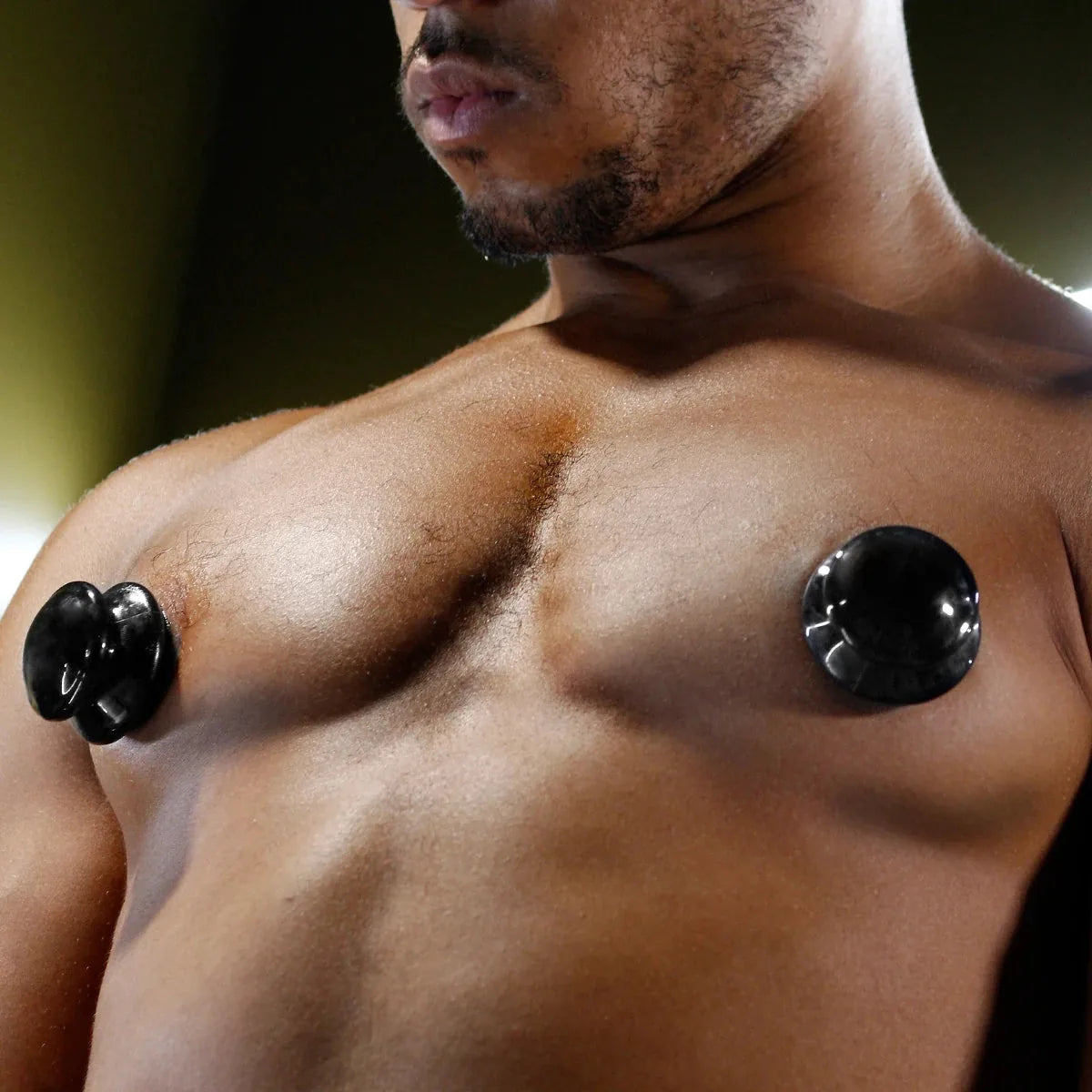 Pair of Nip Suckers 3.0 locked onto both nipples, Fort Troff