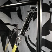 Sling Springs close-up showing the coil and hook, Fort Troff