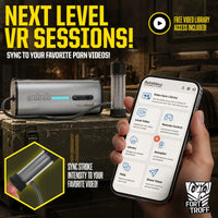 VacuGlide 2 syncing stroke intensity to porn videos through the phone app, Fort Troff