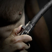 Apex Shower Enema Kit nozzle connector turned by hand in the shower, Fort Troff