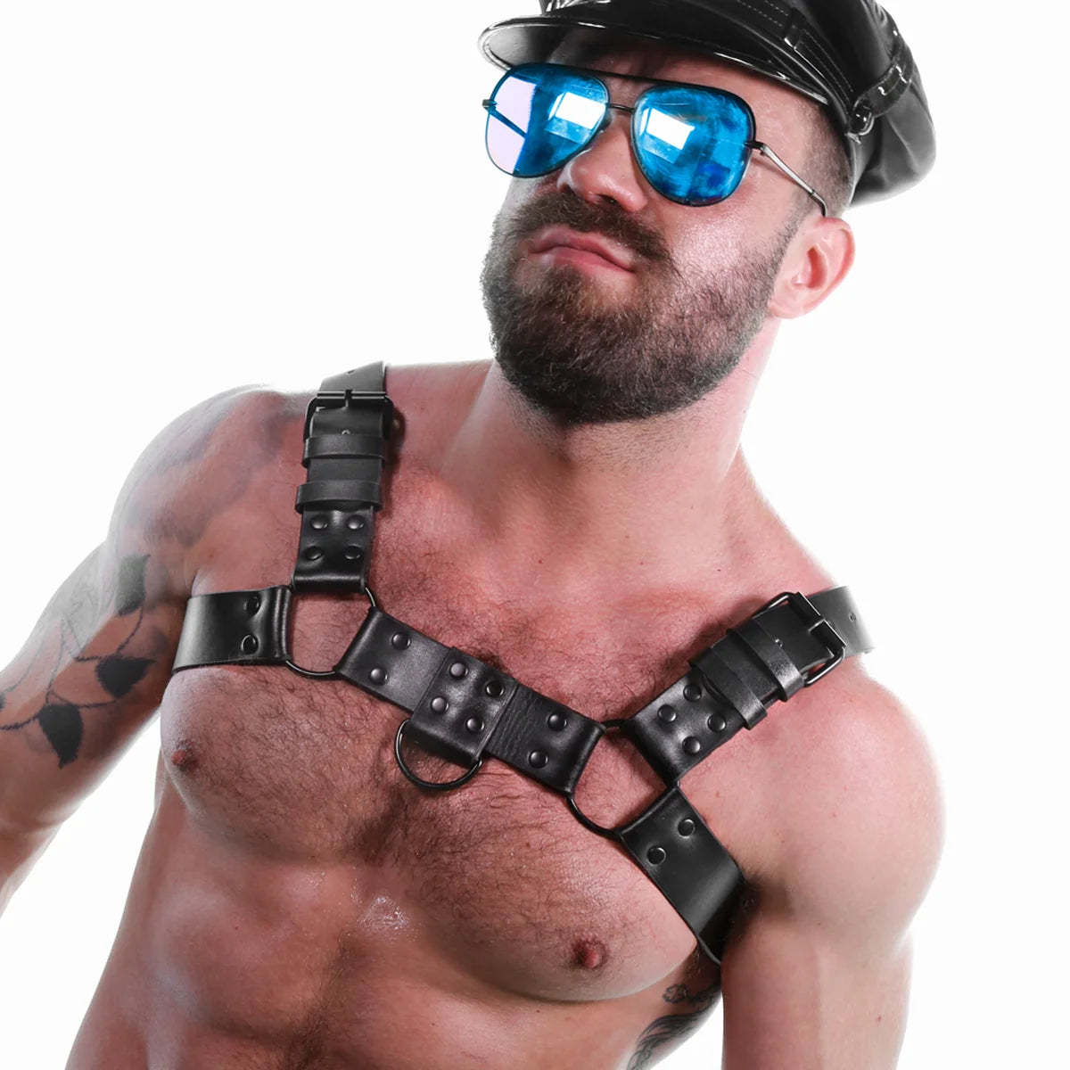 Jet Black Hardware: Blackout Bulldog Chest Harness, Fort Troff