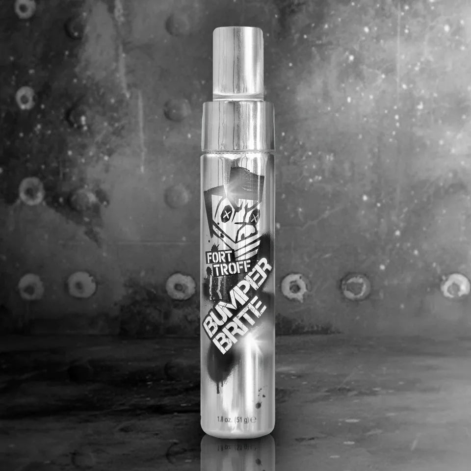 Bumper Brite anal bleaching cream airless pump bottle, Fort Troff intimate lightening formula