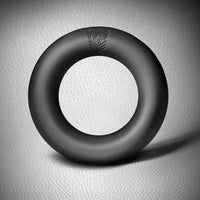 Cush Ring soft silicone cock ring product shot with embossed Fort Troff shield logo