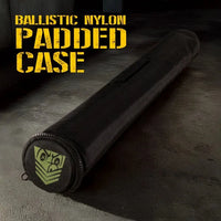 Doorway Glory Hole Kit rolled into its ballistic nylon padded travel case, Fort Troff