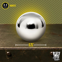 Magno Nip Tuggers single chrome magnetic ball with 0.25 inch measurement, Fort Troff