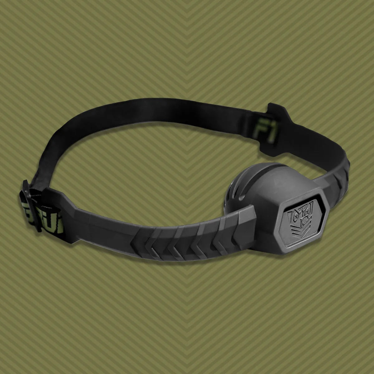 Silicone ball gag shown from the side