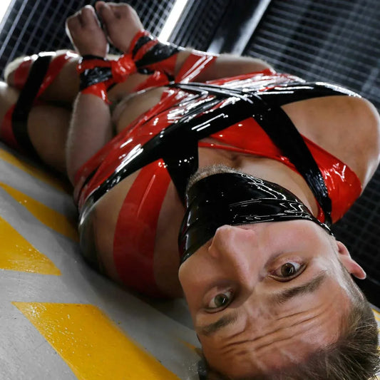 Mega roll bondage tape in red. Fort Troff.