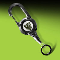 Pig Snout Clipper, retractable carabiner clip for essential oil bottles. Fort Troff.