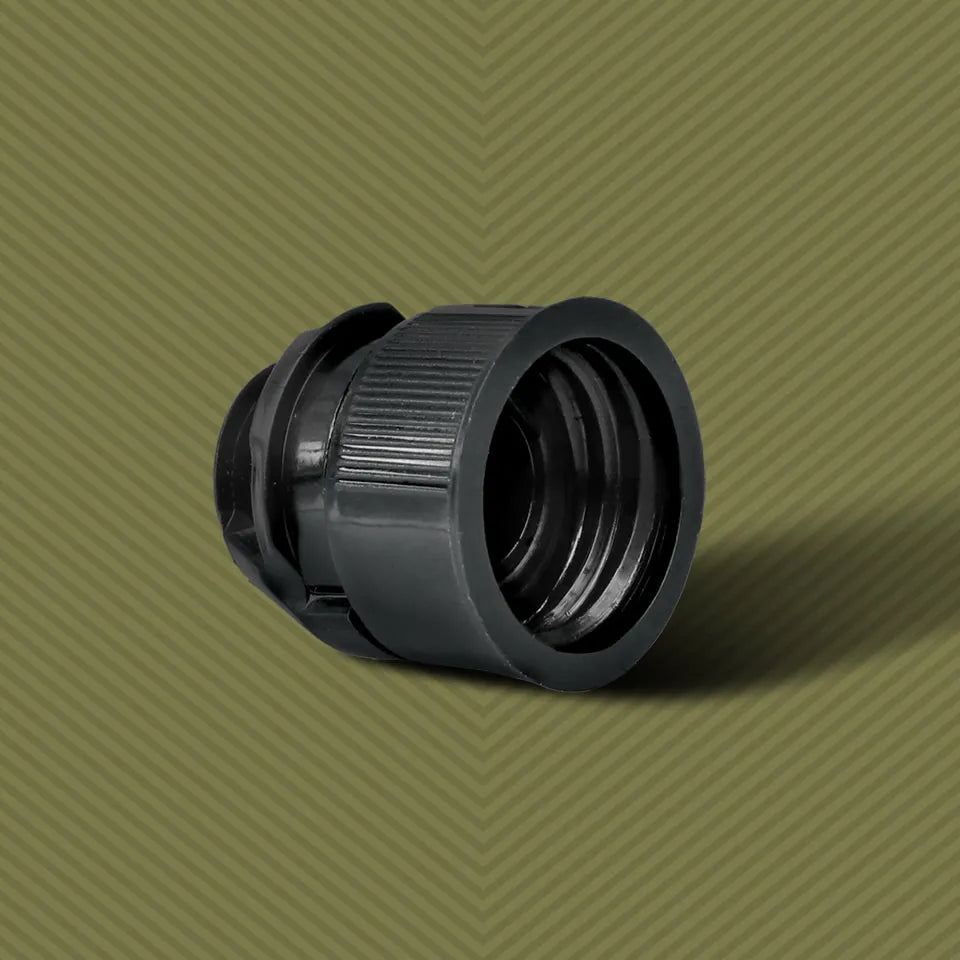 Pig Snout Flip bottle cap underside showing the screw threads. Fort Troff.