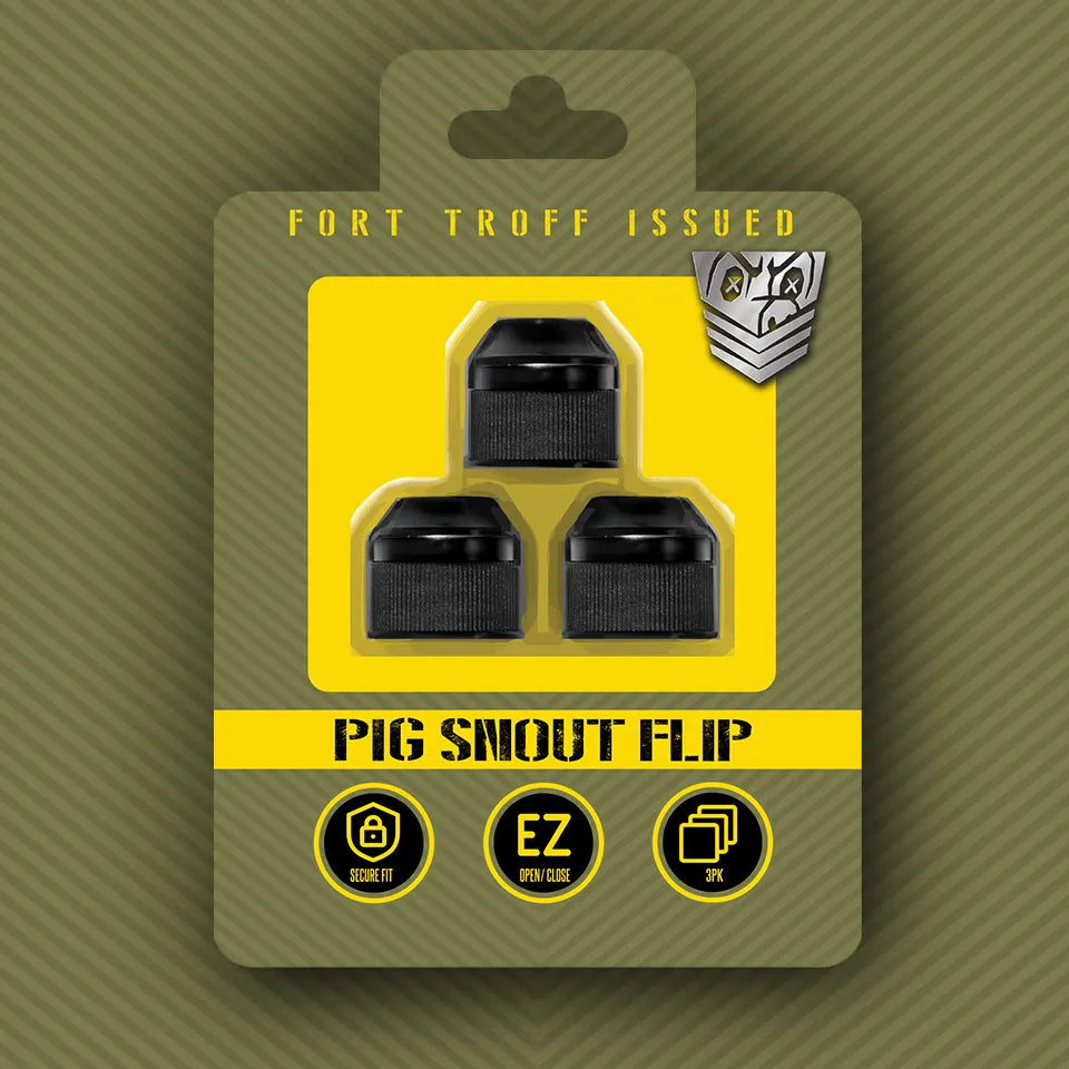 Pig Snout Flip 3-pack in retail blister packaging. Fort Troff.