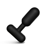 Powershift 300 Vibrating Prostate Massager, black silicone with T-bone base on a white background, Fort Troff