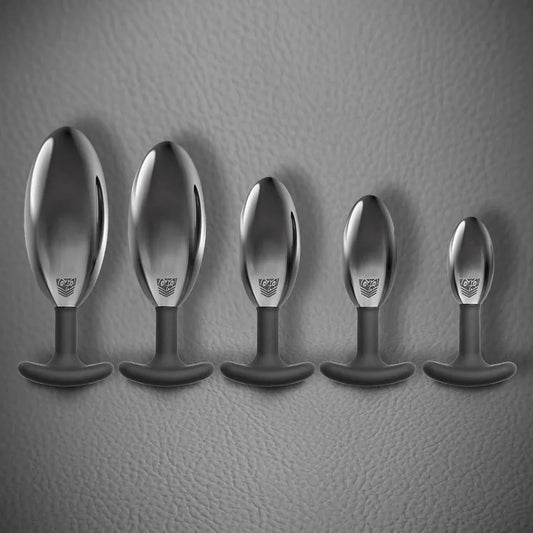 Spring Loaded metal butt plug in XL with a flexible spring stem. Fort Troff.
