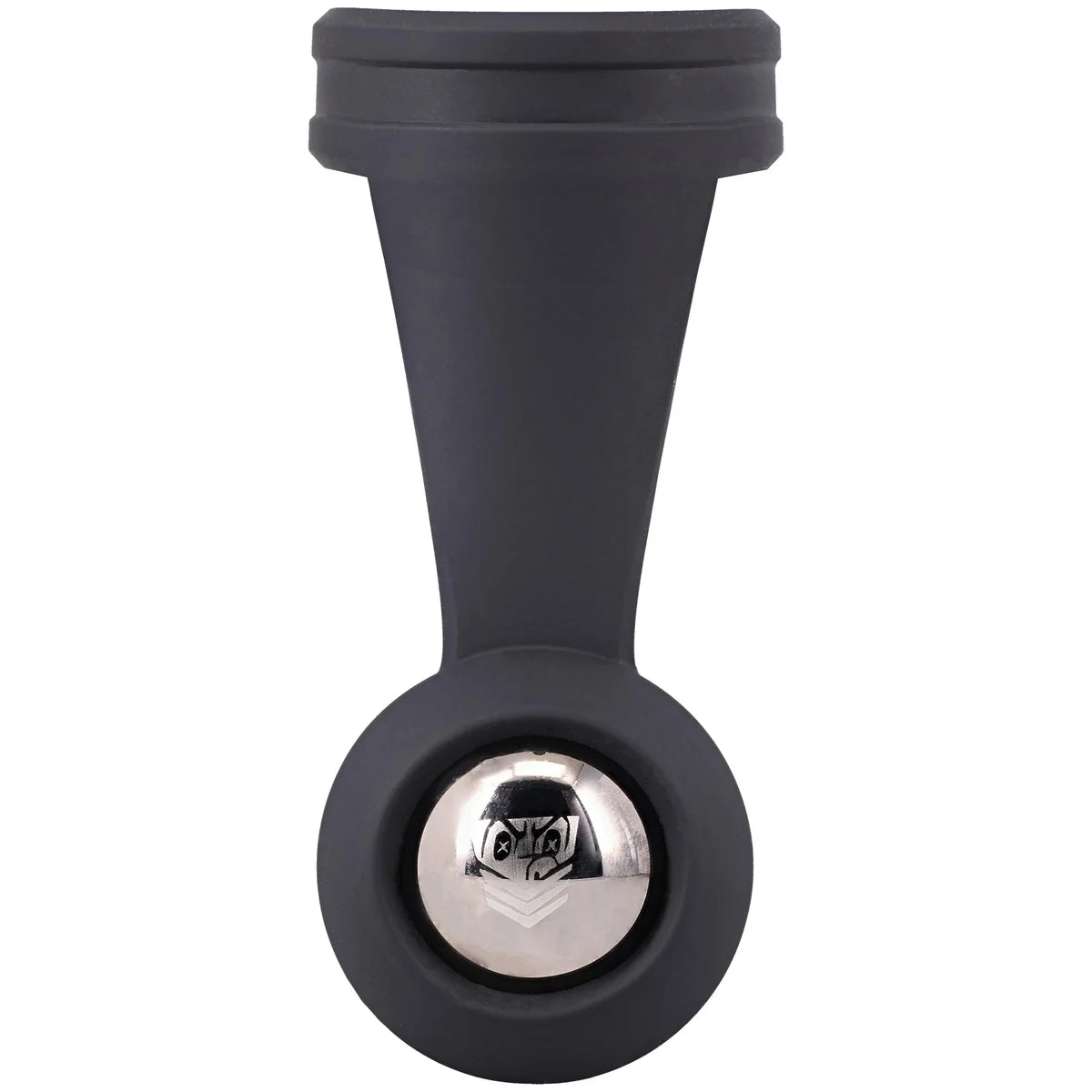 Swing N Hang Heavy weighted ball stretcher front view, steel ball seated in the silicone cradle, Fort Troff