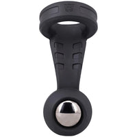 Swing N Hang Heavy ball stretcher angled view showing the cush silicone ring and ribbed stem, Fort Troff