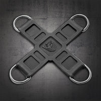 Tactical Hogtie Restraint Hub silicone X with 4 steel D-rings, carabiners not included, Fort Troff