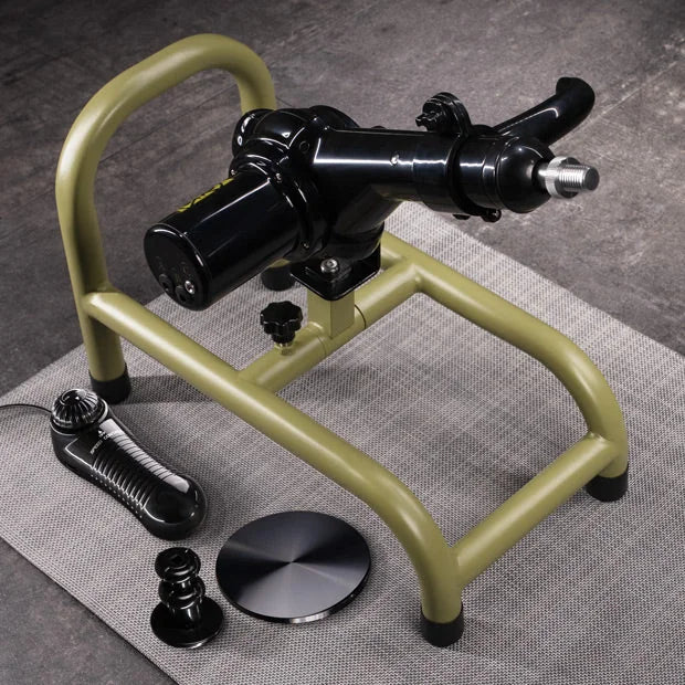 Grunt Fuck Machine olive steel frame with motor, controller, suction plate and Vac-U-Lock mount, Fort Troff