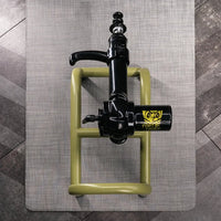 Top-down view of the Grunt Fuck Machine frame on its anchor mat, Fort Troff