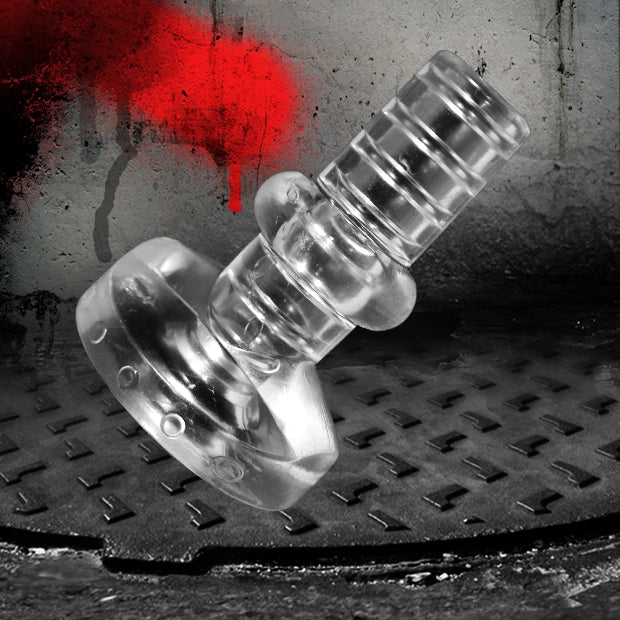 Raw Pup X clear open-ended penis sleeve with flared base, Fort Troff