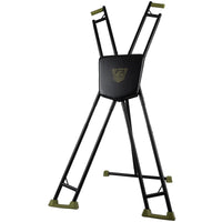 Tactical Cross portable St Andrews cross angled view showing the freestanding A-frame legs, Fort Troff