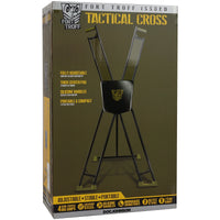 Tactical Cross in Fort Troff Issued retail box, front, adjustable stable portable