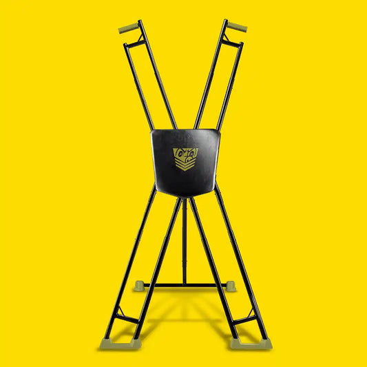 Tactical portable Saint Andrews cross frame with padded center, Fort Troff