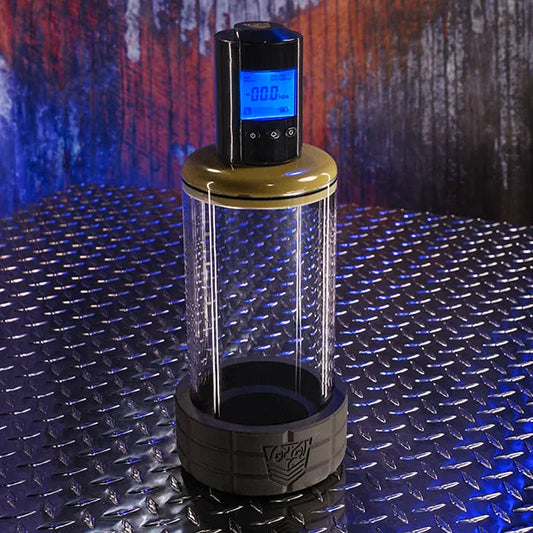 Banshee Pump Cock 'N Ball Edition, front view with digital pressure display. Fort Troff.