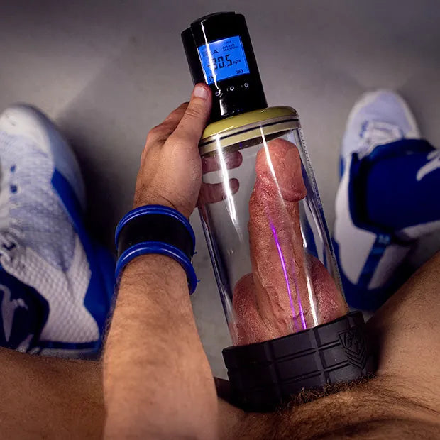 Banshee Pump Cock 'N Ball Edition in use, sealed over cock and balls. Fort Troff.