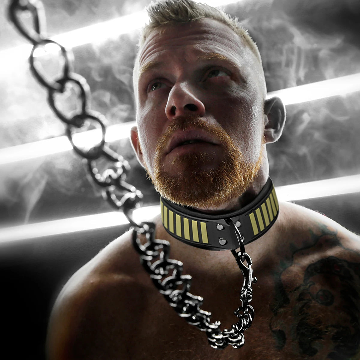 Fort Troff Tactical Collar and Leash worn by a model, full lifestyle shot