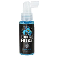 Throat Goat deep throat spray 2 oz, Blue Razzberry flavor bottle, Fort Troff