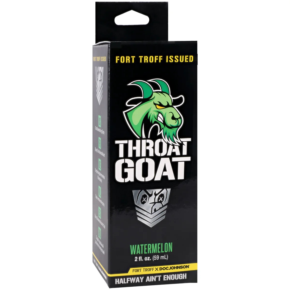 Throat Goat Watermelon deep throat spray in Fort Troff x Doc Johnson retail box