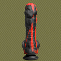 Tendril Thruster Red rear view showing the smooth veined back of the shaft, Fort Troff