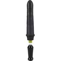 Robo Plunger rotating dong straight-on view with textured grip handle, Fort Troff