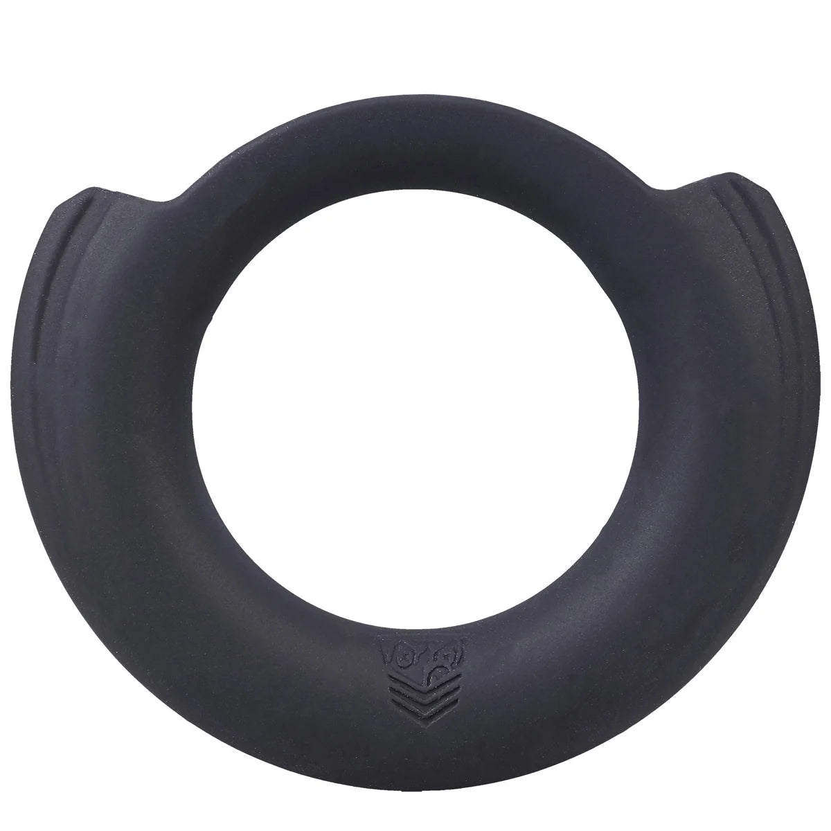 Pinch Zero Ring black silicone case alone, top-down view without the chrome insert, Fort Troff