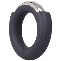 Pinch Zero Ring cock ring side angle with chrome insert in place, Fort Troff