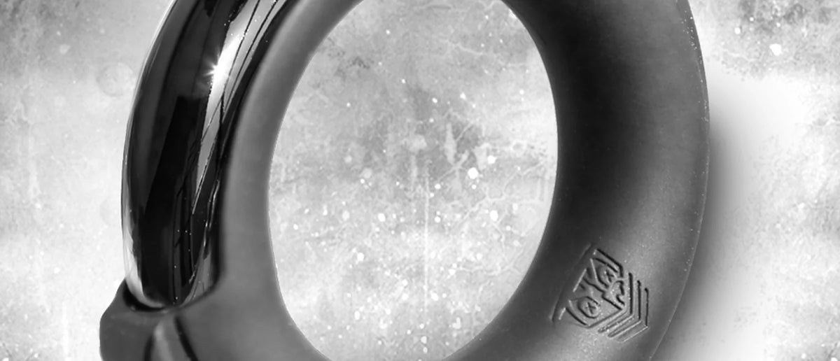 Pinch Zero Silicone-Cased Chrome Cock Ring