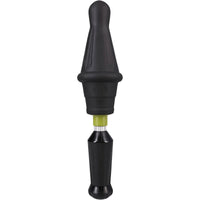 Robo Rammer rimming dong tapered ridged head, straight-on product view, Fort Troff