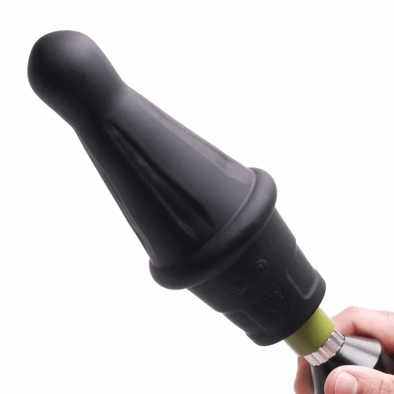 Robo Rammer rimming dong in hand, animated to show the rotating ridges, Fort Troff