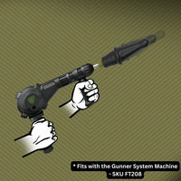 Robo Rammer on the Gunner System fucking machine held 2-handed as a handheld thrusting machine, Fort Troff