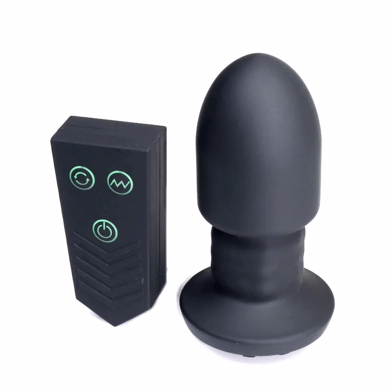 Robo Rimmer Slim rolling vibrating plug with its wireless remote, animated, Fort Troff