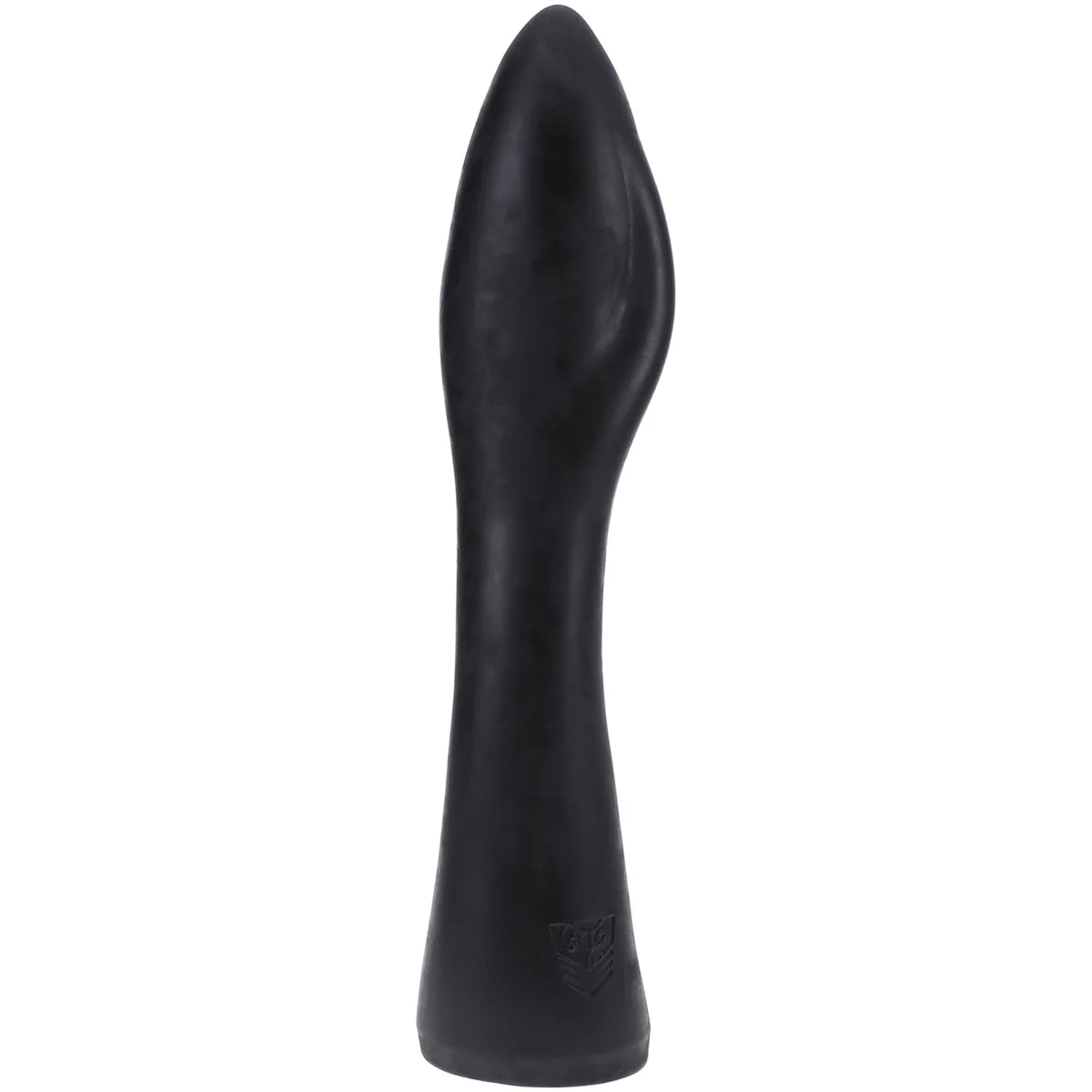 FFister Black cushioned fisting sleeve in jet black TPE, side view, Fort Troff