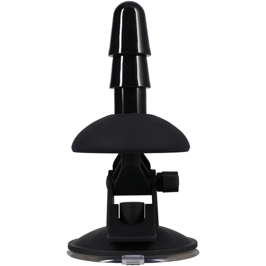 Vac-U-Lock Ass Wrecker Pro vibrating suction dildo mount, front view with Vac-U-Lock plug, Fort Troff