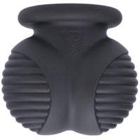 Ball Bunker ball armor front view showing the two ribbed ball cups and Fort Troff shield