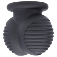Ball Bunker ball armor slight angle showing the split ribbed cups and stretcher collar, Fort Troff