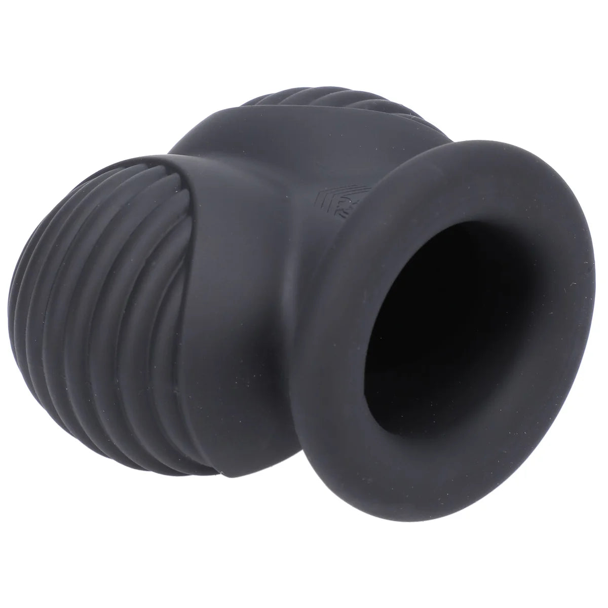 Ball Bunker ball armor rear angle showing the collar opening and ribbed cups, Fort Troff