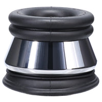 Full Metal Jacket weighted ball stretcher low angle showing the chrome collar and ribbed silicone, Fort Troff