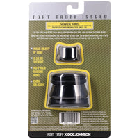 Full Metal Jacket retail packaging back with hang heavy, 0.5 lb weight and no-pinch magno ring features, Fort Troff x Doc Johnson