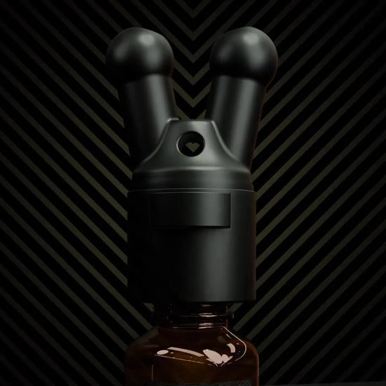 Pig Snout X incense inhaler video, dual-flow topper on a scented oil bottle, Fort Troff